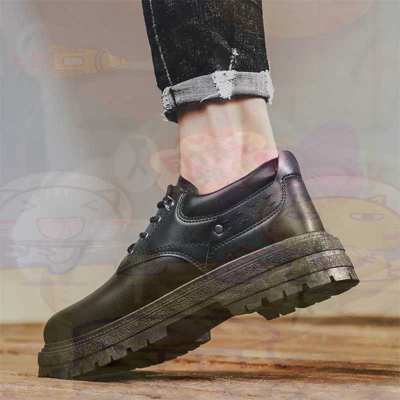 Streetwear Brand Golf - Donker natuurlijk leer Mode-sneakers Tennis Herensneakers