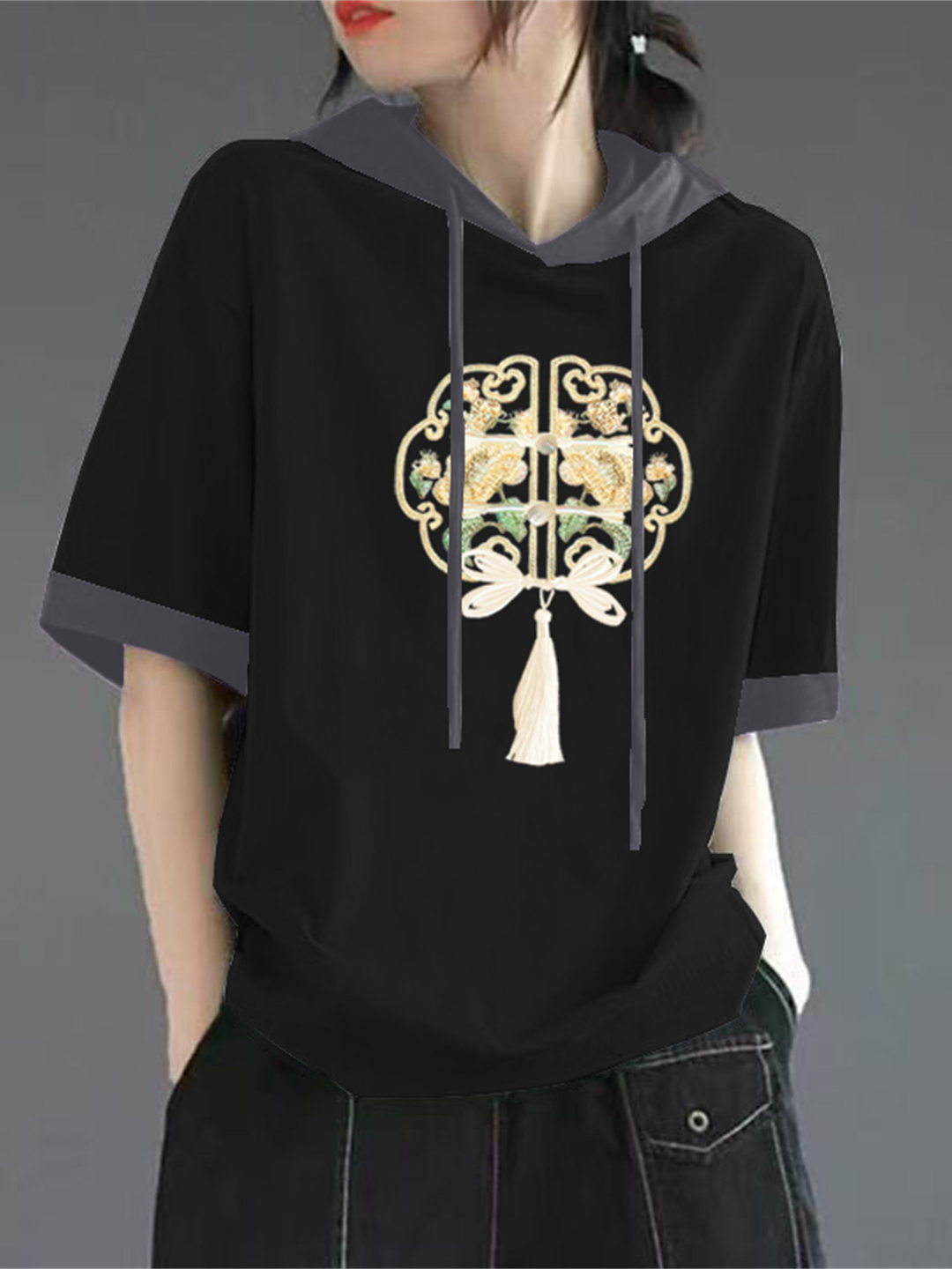 Rood puur katoenen T-shirt met - Streetwear Brand Hats recensie en prijs